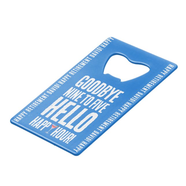 Funny Goodbye 9 to 5 Hello Happy Hour Retirement (Front Angled)