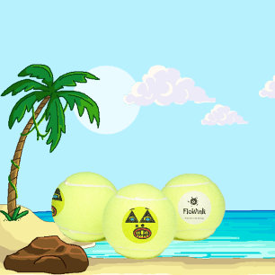 Funny Goofy Face Tennis Balls