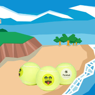 Funny Goofy Face Tennis Balls