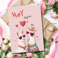 Funny Goofy Llama Pun Couple Valentine's Day