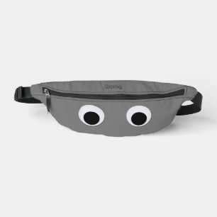 Funny Googly Eyes Custom Grey Bum Bags