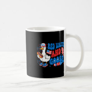 Funny Goose 4th Of July Patriotic Cute Red White A Coffee Mug