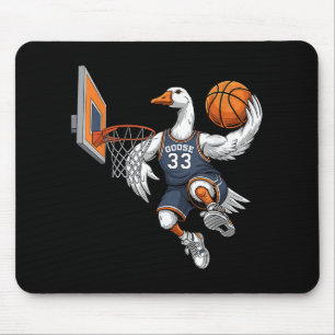 Funny Goose Basketball Player Slam Dunk Lovers Spo Mouse Pad