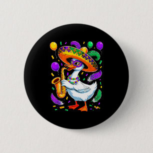 Funny Goose Beads Mardi Gras For Boys Girls Kids F 6 Cm Round Badge