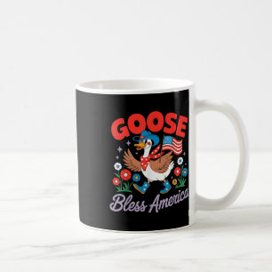 Funny Goose Bless America Independence Day Patriot Coffee Mug