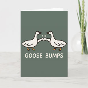 Funny Goose Bumps Cartoon   Fist Bump Geese Animal Card
