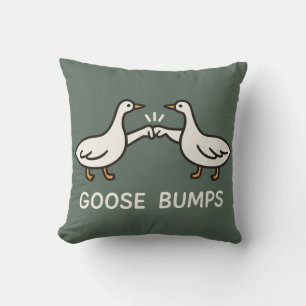 Funny Goose Bumps Cartoon Fist Bump Geese Animal Cushion