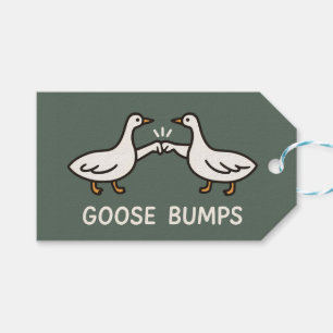 Funny Goose Bumps Cartoon   Fist Bump Geese Animal Gift Tags