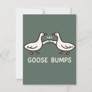 Funny Goose Bumps Cartoon   Fist Bump Geese Animal Postcard