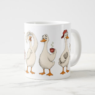 Funny Goose Character Set Large Coffee Mug