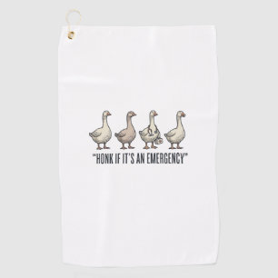 Funny Goose Emergency Honk Vintage Shirt Design_1 Golf Towel