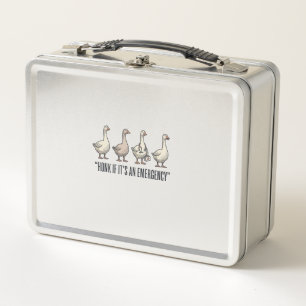 Funny Goose Emergency Honk Vintage Shirt Design_1 Metal Lunch Box