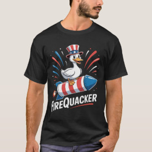 Funny Goose Fourth Of July Firequacker Independenc T-Shirt