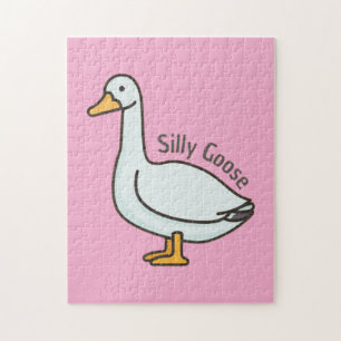 Funny Goose, Goose Lover, Silly Goose Jigsaw Puzzle
