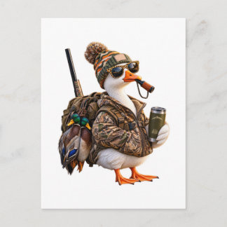 Funny Goose Hunter Mallard Ducks Customised Postcard