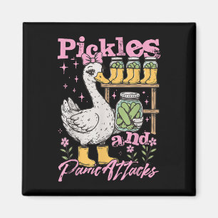 Funny Goose Meme Pickle Cucumber Pickles And Panic Magnet