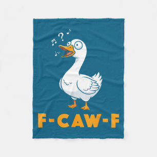 Funny Goose Meme Tee Joke Bird Humor Saying Design Fleece Blanket