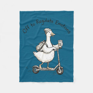 Funny goose mental health counsellor off to fleece blanket