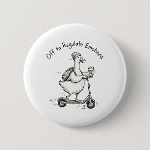 Funny Goose Mental Health Counsellor Off To Regula 6 Cm Round Badge