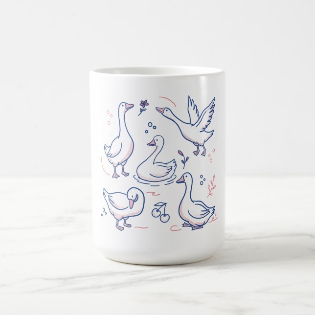 Funny Goose Pattern Coffee Mug (Center)
