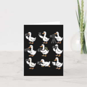 Funny Goose Photographer Photography Camera Photo Card