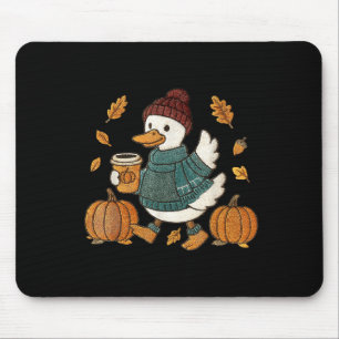 Funny Goose Pumpkin Thanksgiving Autumn Fall Yall Mouse Pad