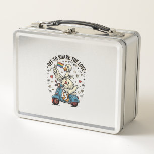 Funny Goose Scooter Love Vintage Shirt Design_1 Metal Lunch Box