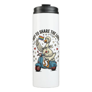 Funny Goose Scooter Love Vintage Shirt Design_1 Thermal Tumbler