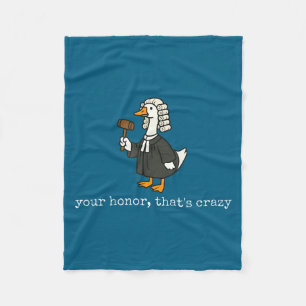 Funny goose silly lawyer law school graduation fleece blanket