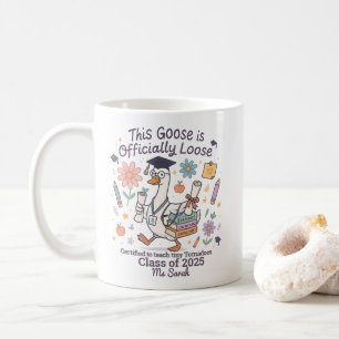 Funny Goose Teacher Graduation Gift Personalised Coffee Mug