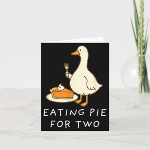 Funny Goose Thanksgiving Couples Pregnancy Announc Card