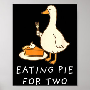 Funny Goose Thanksgiving Couples Pregnancy Announc Poster