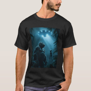 Funny Gorilla and Alien Selfie ufo Men Women kids T-Shirt