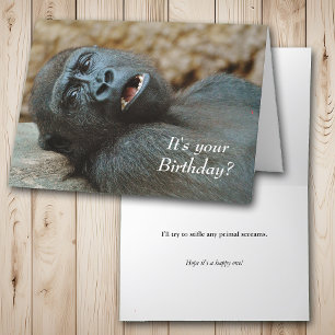 Funny Gorilla Birthday Card