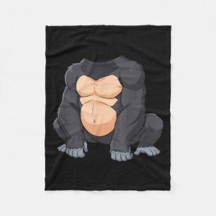 Funny Gorilla Body Costume Gorillas for Men Women Fleece Blanket