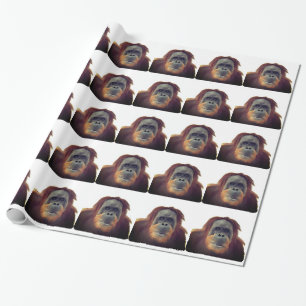 Funny Gorilla Chimp Monkey Wrapping Paper