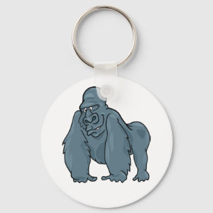 Funny Gorilla Cool Blue Ape Animal Design  Key Ring
