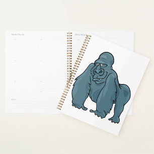 Funny Gorilla Cool Blue Ape Animal Design Planner