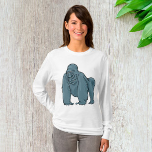 Funny Gorilla Cool Blue Ape Animal Design T-Shirt