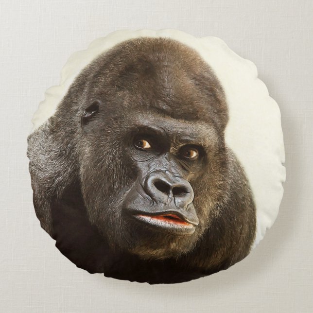 Funny Gorilla custom throw pillow (Front)