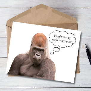 Funny Gorilla Happy Birthday Boss Card