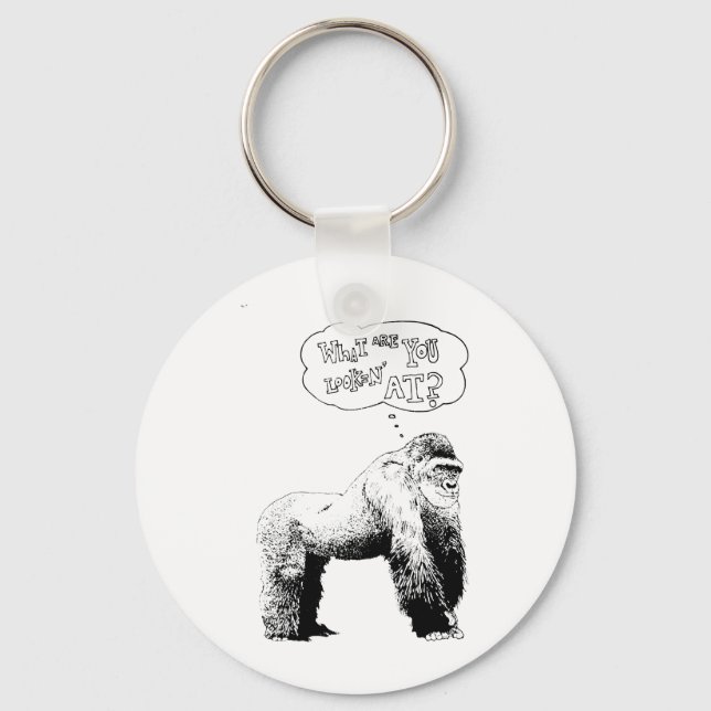 Funny Gorilla Key Ring (Front)