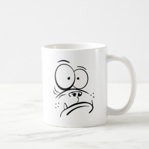 Funny gorilla looking confused cartoon image coffee mug