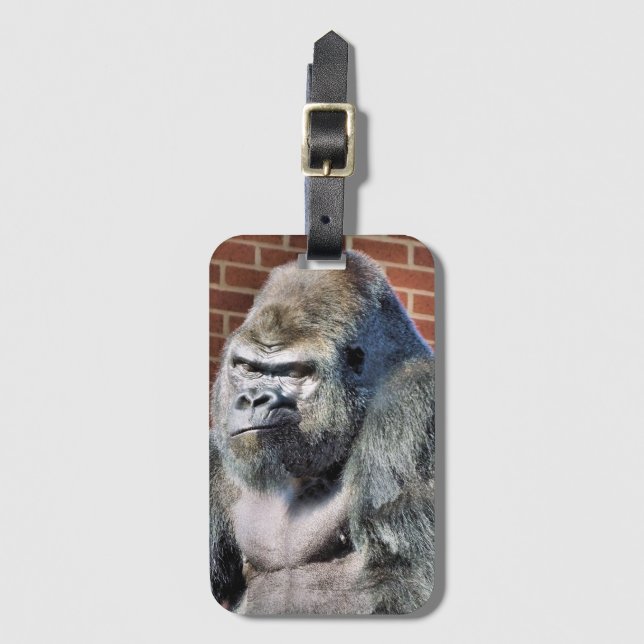 FUNNY GORILLA LUGGAGE TAG (Front Vertical)