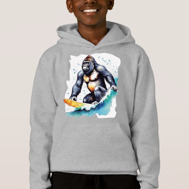 Funny gorilla surfing T-Shirt (Front)
