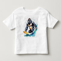 Funny gorilla surfing 