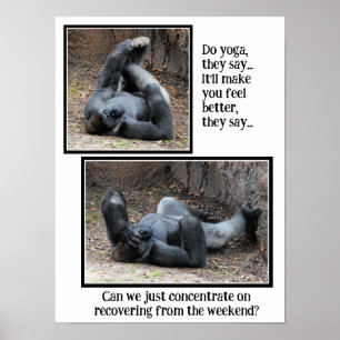 Funny Gorilla, Too Much Weekend Party Poster