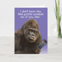Funny Gorilla With Remote Control Father's Day