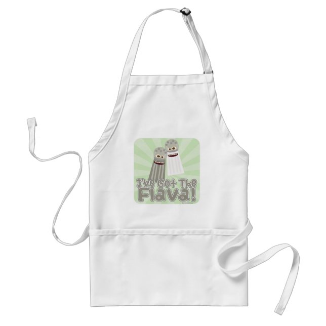 Funny Got Flava Saying Salt and Pepper Cartoon Standard Apron (Front)