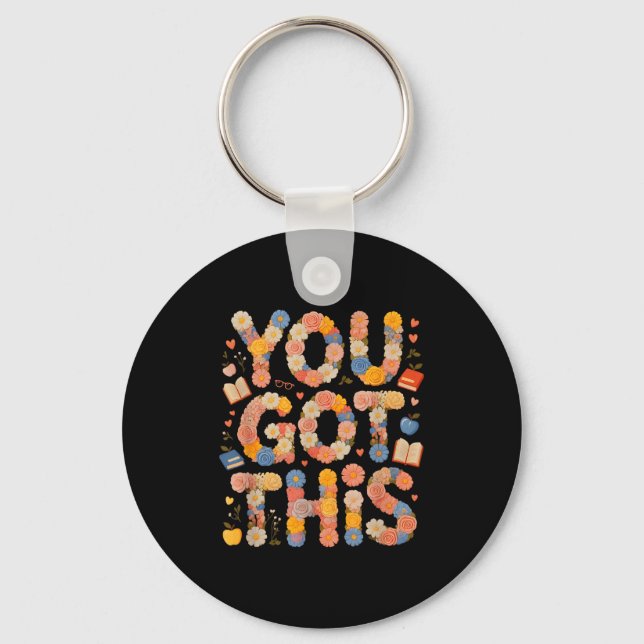 Funny got this everything is fine math ela squad key ring (Front)